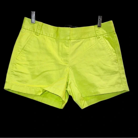 J. Crew | Shorts | J Crew Lime Chino Twill Dress Shorts Womens Size 6 |  Poshmark